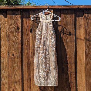 Little Mistress Halter Dress with Sequin Design